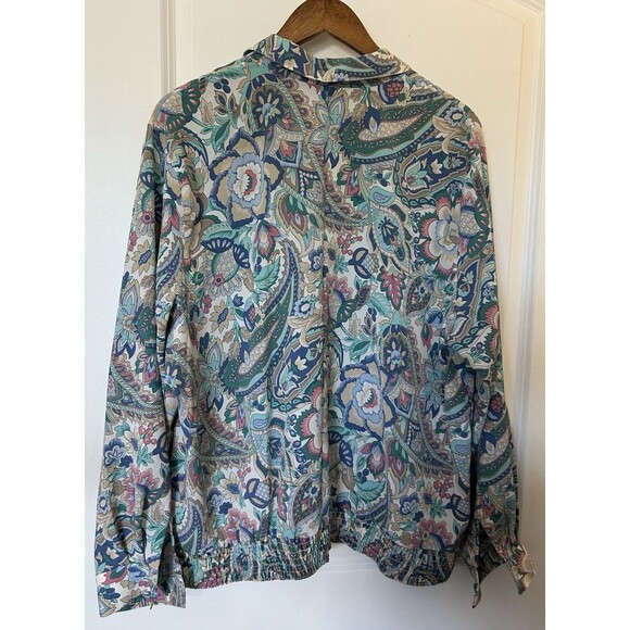 Alfred Dunner Womens Top Size 20 Boho Floral V-Neck Lightweight Blouse 2X - Picture 3 of 12